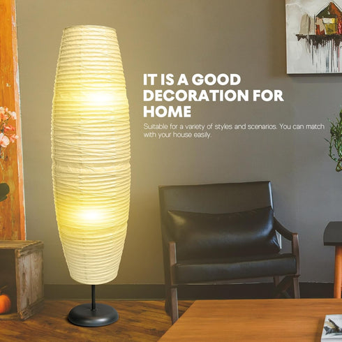 43.3 Inch BESPORTBLE Paper Lamp Shade Cover for Floor and Bedside Lamps Foldable Vertical Lampshade Decorative Paper