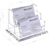 Business Card Holder for Desk, Clear Acrylic 2 Tier Organizer for Men and Women (2 Slots)