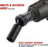 10 3/8" Set, 6 Metric,10-19mm CASOMAN PCS Drive Deep Standard Universal Impact Socket Point, CR-MO