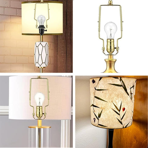 TAODAN 1 Set 7/8/9/10 Inch E14/E26/E27 Heavy Duty Metal Lampshade Stand Floor Lamp Hardware Adjustable Light