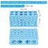 PATIKIL 80 Wells Tube Rack, 1 Set Vial Rack Four Panel Centrifuge Tube Holder for Microcentrifuge Tubes 0.5/1.5/2.0/10/15/50ml, Blue Pink