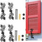 Black Leaf Shaped Shutter Tieback, 7-Inch Decorative Shutter Holder with Installation Hardware,