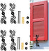 Black Leaf Shaped Shutter Tieback, 7-Inch Decorative Shutter Holder with Installation Hardware,