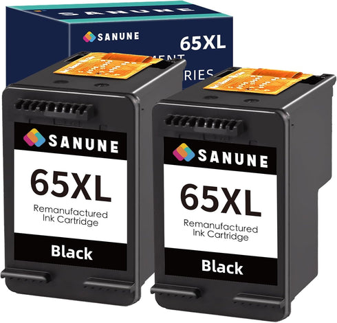 Remanufactured Ink Cartridges Replacement for HP 65 65XL Black Ink for HP DeskJet 3772 3755 3722 3752 3700 (Black,