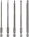 5Pcs Ball End Metric Hex Bit Set, 100 mm/4 Inch Length S2 Steel Magnetic Hex Screwdriver Bits for Power Tools