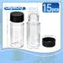 15 PCS 40ML Glass Vials, 27.5x95 mm, 10 Dram Borosilicate Glass Empty Vials with Caps