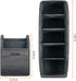 SITHON PU Leather Remote Control Holder with 5 Compartments, Desktop Organizer for TV, DVD, Media Player, Woodgrain Gray