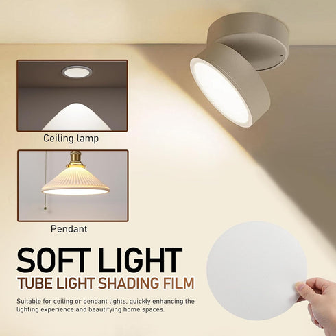 2Pcs 7.08In 10 CLISPEED Light Diffuser Film Anti-Glare Soft Lamp Shade for Ceiling Lights Nursery Bedroom Living Room