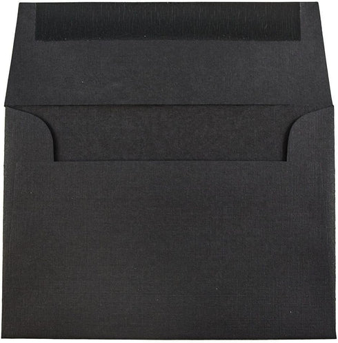 JAM PAPER Premium 4Bar A1 Invitation Envelopes - 3 5/8 x 5 1/8 - Black Linen - 50/Pack
