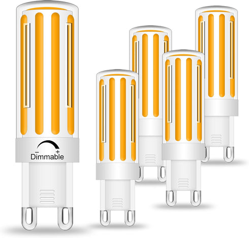 G9 LED Bulb Dimmable 8W, 60-80 Watt T4 G9 Halogen Equivalent, 2700K Soft Warm White, 5 PCS