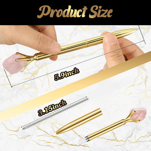 Glenmal 10 Pcs Crystals Pens Inspirational Crystal Pen Diamond Fancy Pens Graduation Gift Pens Bling Diamond Pens Motivational Gifts for Women Graduation Gift(Gold) by Glenmal