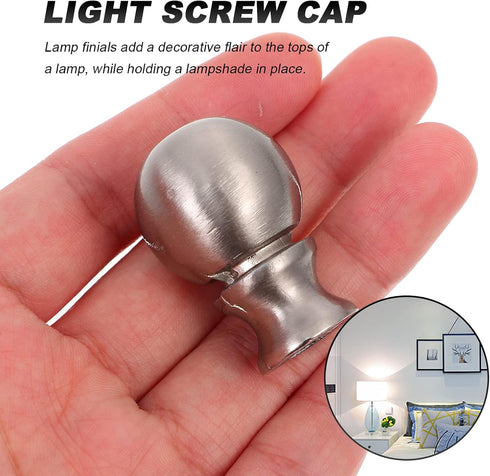 2-Pack 0.86X0.86X1.37 Inch Beaupretty Cow Horn Lamp Finials Decorative Lamp Knobs for Table and Floor Lamps Easy