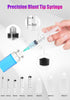 Glue Syringe Needle Tip Squeeze Bottles Set, 1ml-100ml with 14G-25G Blunt Needle Tip for Oil, Ink, and Art Crafts