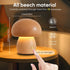 Wooden Mushroom Lamp, Portable Cordless Small Rechargeable Lamp, Stepless Dimming Night Light for Birthday Gifts.