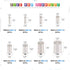 Glarks 380Pcs Wire Ferrules Kit, 8 Sizes AWG 12 10 8 6 4 2 1 2/0, Silver Plated Copper Crimp Connector Assortment