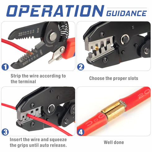 500pcs U Shape Copper Crimp Terminal Connectors Kit, Non-Insulated Cable Wire Spade Electric Butt Connector Assortment