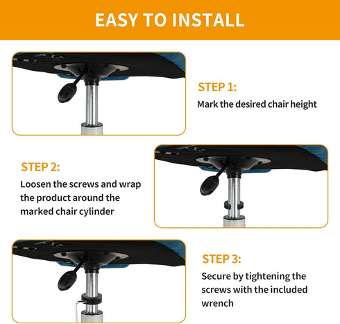Fix Sinking Office Chair Kit, Steel Gas Lift Cylinder Clamp Holder, Adjust Chair Height Without Replacement, No Tools