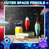 Geyee 36 Pcs Space Pencils for Kids, Assorted Shark Novelty Wood Pencils with Erasers