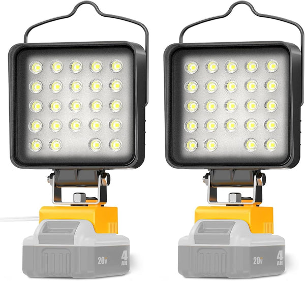 2 Pcs Cordless LED Work Light for Dewalt 20v Max Battery, 112W