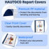 HAUTOCO 5 Pack Plastic Report Covers with 3 Prongs Fasteners, Clear Front Resume Portfolio Folder for 8.5x11