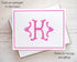 Designing Moments Monogrammed Set 10 24-2 Monogram Note Cards, Personalized Stationery, Single Letter Monogram, Folded