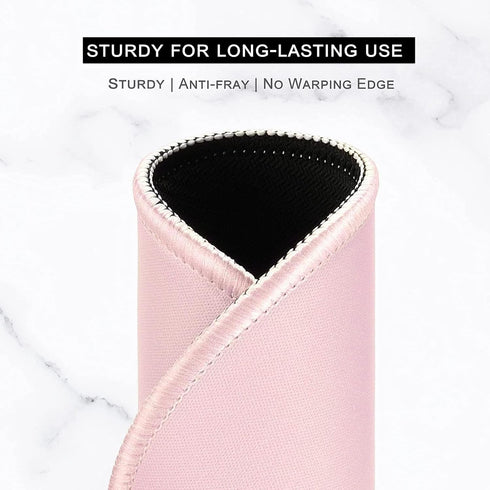 Hsurbtra Premium-Textured Small Round Mouse Pad, 8.7 x 8.7 Inch Pink, Anti-Slip Waterproof Rubber for Office