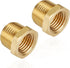 ZOUNI 2 Pcs Brass Reducer Hex Bushing, 1/2" NPT Male to 3/8" NPT Female Heavy Duty Pipe Fitting Adapter