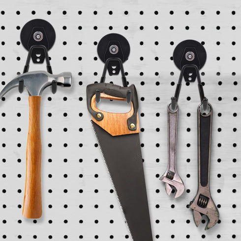 Strong Magnetic Hooks, 3.46" Garage Magnet Hooks with Anti-Slip Coating, 2 Pack Heavy Duty Storage Utility Hooks