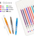 RIANCY Erasable Pens, 8 Colors Multicolored Gel Ink Rolling Ball Extra Fine Point Smooth Writing Pens with Eraser