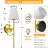 Set 2,Rechargeable 12 5200mAh Dimmable LUTEC Battery Operated Wall Sconce of Wall Sconce, Colors Wireless Wall Sconces