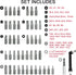 Ofiswadi 46pcs Set Set(Red) Security Bit with Security Torx, Square, Metric & SAE Hex, Torq, Phillips, Slotted