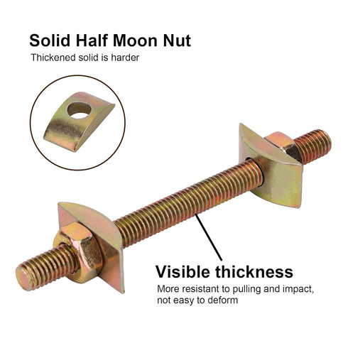 Countertop Connector, Furniture Fastening Connectors, Table Top Fasteners, Joint Connector Kit, 5/16" x 3-1/2" (12PCS)