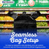 500 Count 11.5 6.5 21 Packaging, METRONIC Black Plastic T-shirt Bags with Handle, x x Plastic Carry Bags for Retail