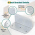 4 Inch 90 4"2"2" (Galvanized-8PCS) Galvanized L Bracket, Degree Corner Brace for Wood, Heavy Duty Angle Bracket