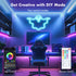 2025 100FT 960LEDs APP+44Key Dimming Decor(2Rollsof50FT) LED Lights for Bedroom, Double Row RGB Strip Lights Music Sync