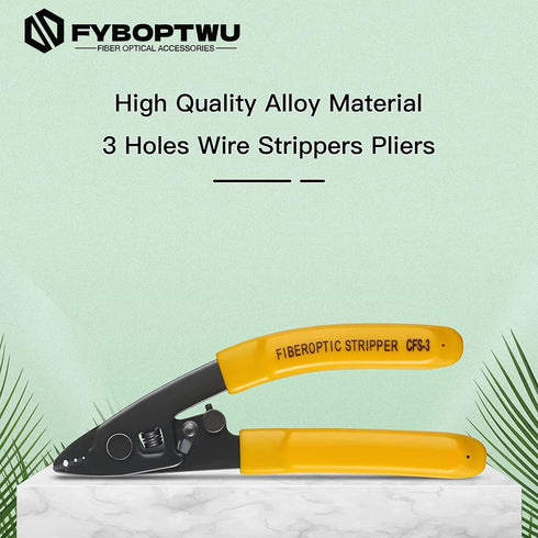 1 pc CFS-3 Fiber Optic Stripper, 3 Port Hole Stripping Tool with 6" Handle