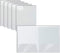 Better Office Products 25 Pack 2 Pocket Glossy Laminated White Paper Folders, Letter Size, White Portfolios