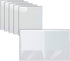 Better Office Products 25 Pack 2 Pocket Glossy Laminated White Paper Folders, Letter Size, White Portfolios