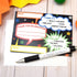 Chalkboard Speech Bubble Birthday Thank You Notes for Kids, Ten 4" x 5.5" Fill In The Blank Cards with Envelopes