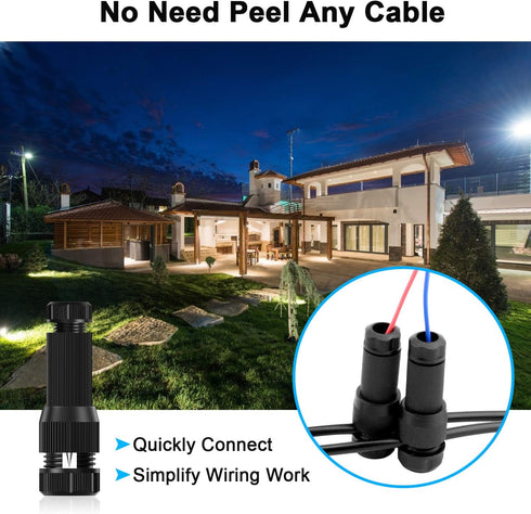 6 Pack Low Voltage Landscape Light Wire Connectors - 14-20 Gauge for Malibu, Paradise, Moonrays