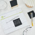Sticky Notes 3 x 3 Inches, 6 Pads Black Self-Stick Notes, 50 Sheets/Pad, White Gold and Silver Gel Pens for Office