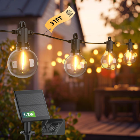 Kawaya Outdoor String Lights, LED Patio Light, Shatterproof Edison Globe Bulbs -