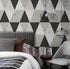 Y1337 Peel and Stick Wallpaper Geometric Triangle 17.7" x 9.8ft Gray Removable Diamond Self Adhesive Contact Paper Shelf Liner for Office Background Furniture Renovation Home Decor by JZHOME