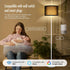 58" Bulb) Floor Lamp White, Standing Lamp, Tall Floor Lamp with Black Lampshade, Foot Pedal Switch, Modern Bright Floor