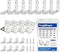 3Sizes Silver L Brackets for Shelves L Shelf Bracket Metal Corner Braces