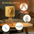 RAINFALLARING Tripod Bedside Table Lamp for Bedroom Elegant Yellow White Rose Bouquet Sunflowers Glitter Accents
