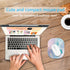 Small Mouse Pad, Mini Mouse Pad 6 x 7 Inch | Non-Slip Rubber Base, Waterproof Mouse Mat for Home Office Travel, Cyan