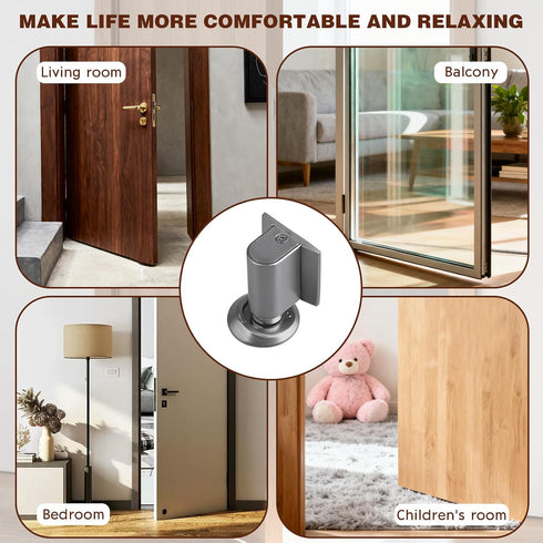 ROROUP 1 Pack Magnetic Door Stoppers for Bottom of Door Holder Heavy Duty Magnetic Door Catch Holder to Keep Door Open