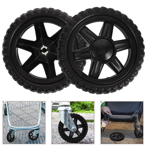 4pcs VALICLUD Replacement Shopping Cart Wheels Rolling Cart Wheel for Grocery Trolley Heavy Duty Caster Easy Climbing
