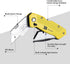 Folding Utility Knife, Box Cutter with Retractable Heavy Duty Design and 5-Piece Extra Blades